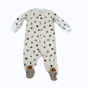 Carter’s Thanksgiving One Piece Zip Up Footie Sleeper Size 3 Months